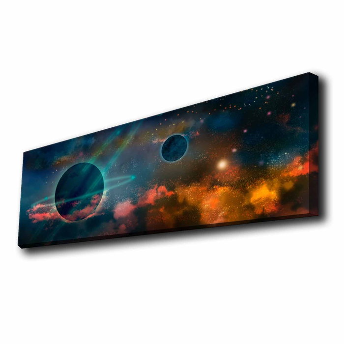Wallity Cuadro Decorativo Iluminado con LED 30x90 cm Multicolor